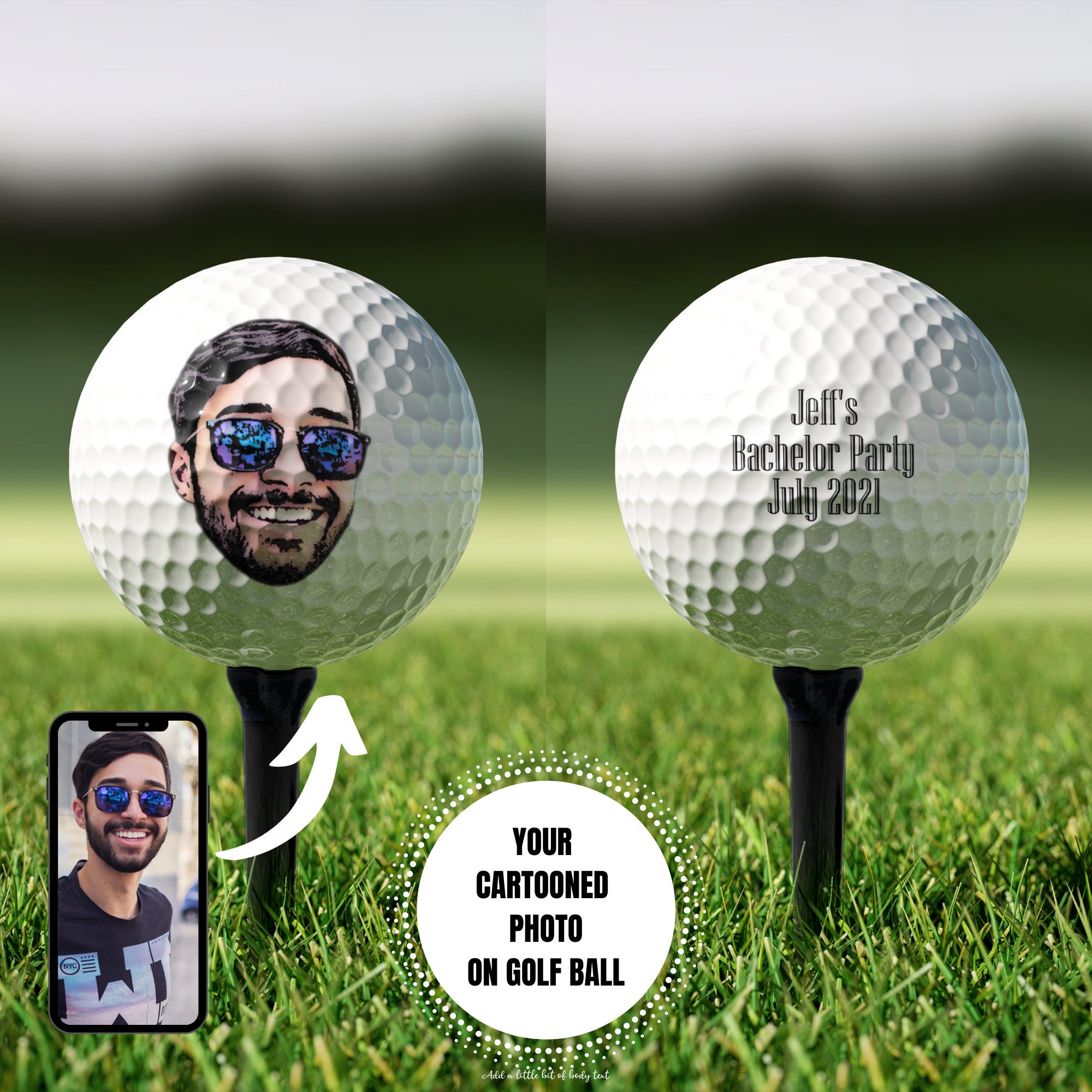 Funny Personalized Golf Balls, Ball Sack Gift, Custom Gift for Golfer