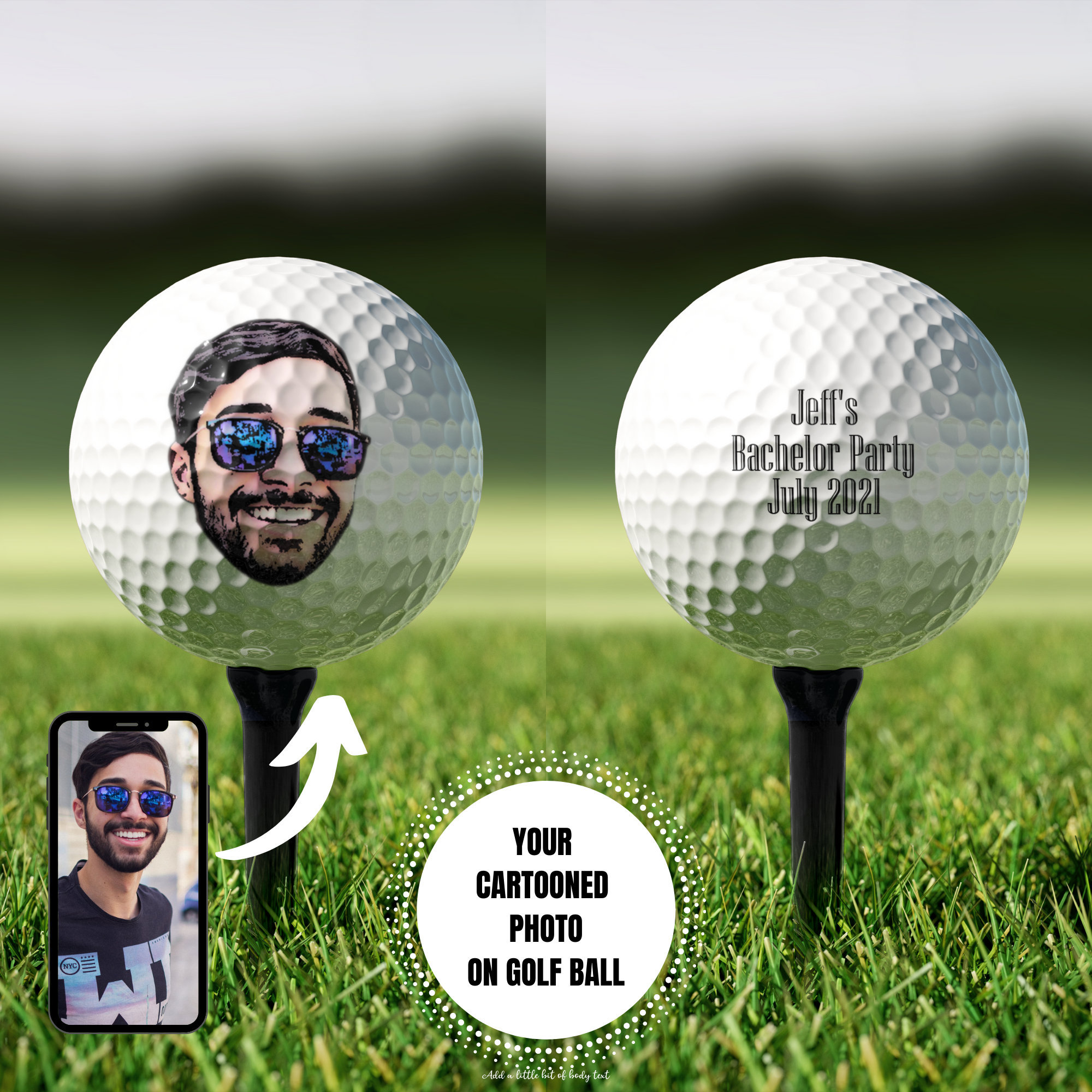 Perfect Life Ideas Funny Golf Balls for Men - 6 Pack Fathers Day Golf Balls  - Novelty Golf Balls - Best Golf Gifts for Men Unique