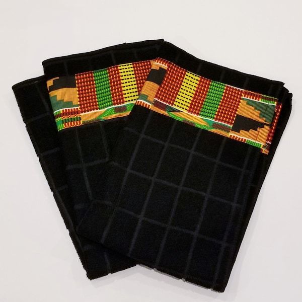 Ankara Kente Print Kitchen Towel Set 2 pcs/ African print kitchen towels/ Ankara gift ideas/ Ankara gifts/ Holiday gifts