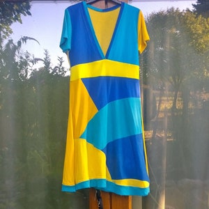 fUNKY/Dress/Upcycled Clothing/Recycled Textiles/Eco fashion/Summer/Festival Clothing/Beachwear/Holiday/Funky/Boho Clothing/For Women/OOAK