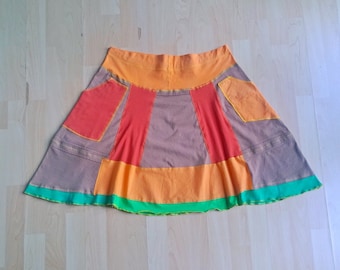 sUMMEr/Skirt/Upcycled Clothing/Recycled Textiles/Eco Wear/funky/Punk/festival fashion/For Her