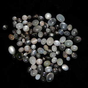 95 pcs lot wholesale natural Milky Moonstone lot mix size and Mix shape Loose cabochons For jewelry Making image 6