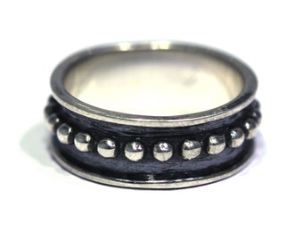 92.5  Silver Ring casting Black obsidian ring designer ring  statement ring Jewelry For Gift Her