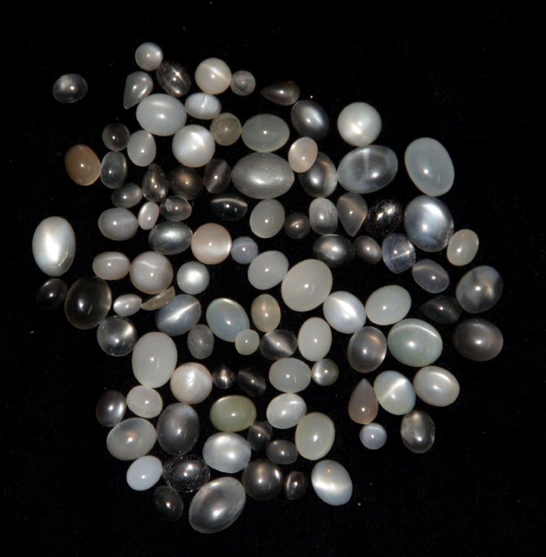 95 pcs lot wholesale natural Milky Moonstone lot mix size and Mix shape Loose cabochons For jewelry Making image 3