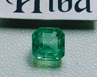 Natural Emerald panjshir Faceted Octane Shape Gemstone Emerald cut Stone 8.05x7.84x6.06mm 3.10Cts For Jewelry Making