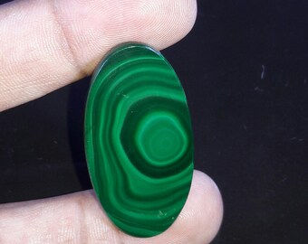 36.00 Cts. Amazing Natural Malachite Oval Gemstone Malachite A++ Cabochon Size 20X40X3 Green Malachite Oval shape Gemstone