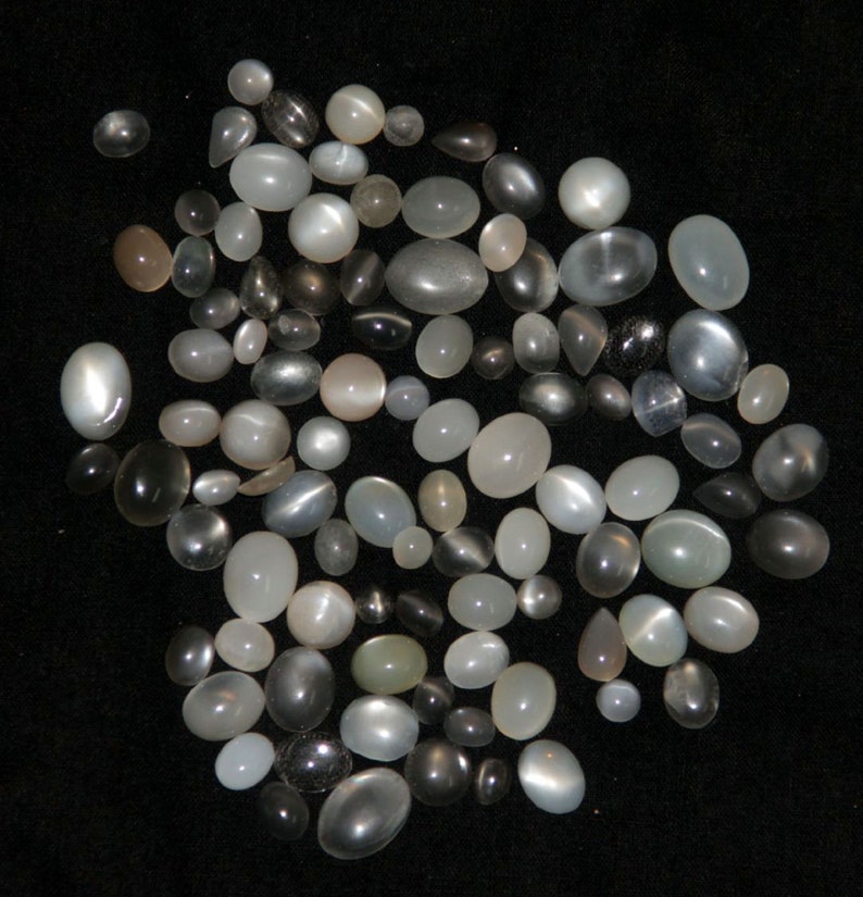 95 pcs lot wholesale natural Milky Moonstone lot mix size and Mix shape Loose cabochons For jewelry Making image 4