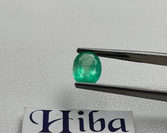 Natural Emerald eye clean Afghanistan panjshir Faceted oval Shape Gemstone Emerald cut Stone 9.37x6.61x4.45 mm 1.70Cts For Jewelry Making