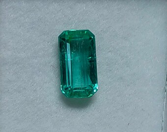 Natural Emerald panjshir Faceted Octane Shape Gemstone Emerald cut Stone 8.81x4.79x3.70mm 1.35Cts For Jewelry Making