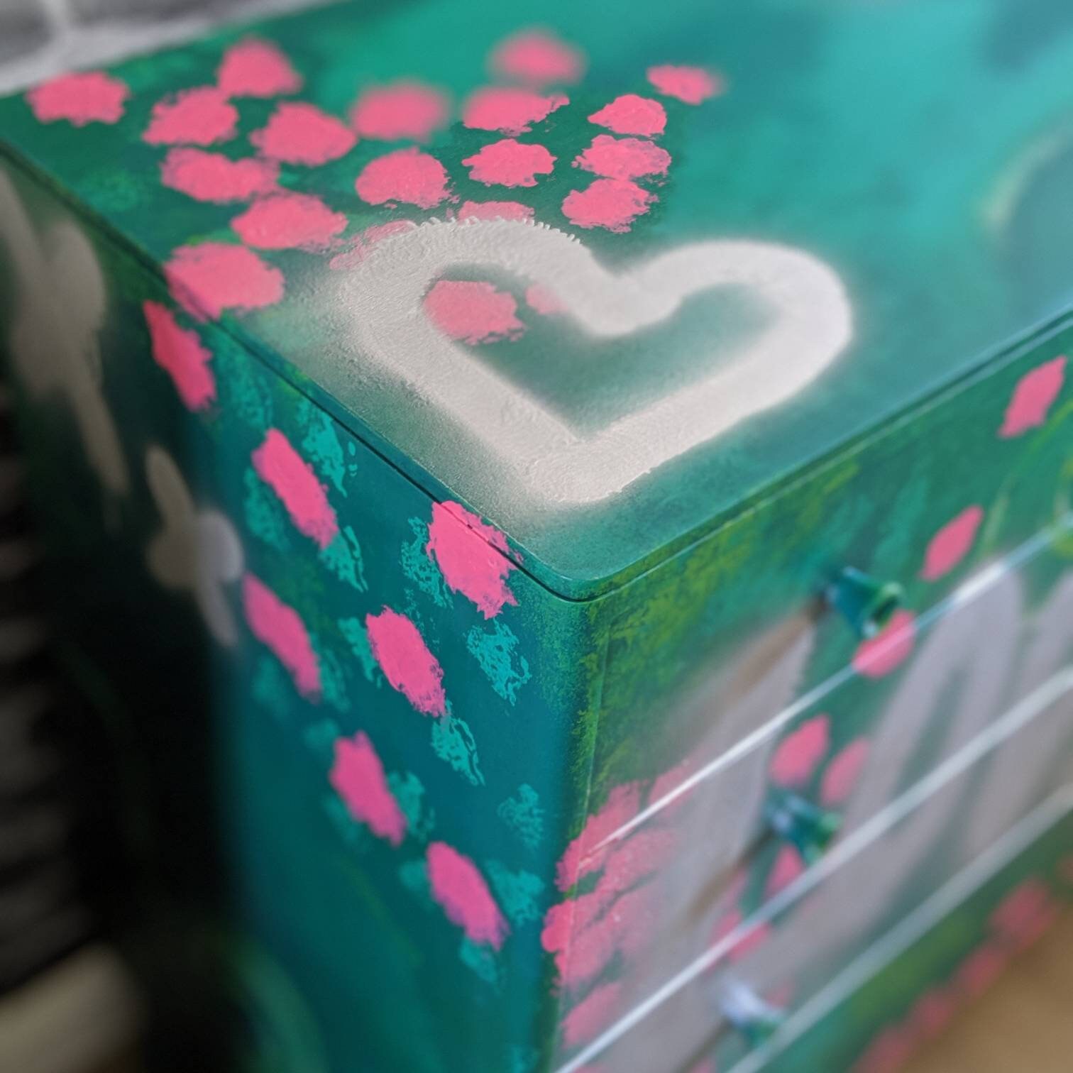Graffiti Drawers Painted Drawers Cool Office Furniture Etsy UK