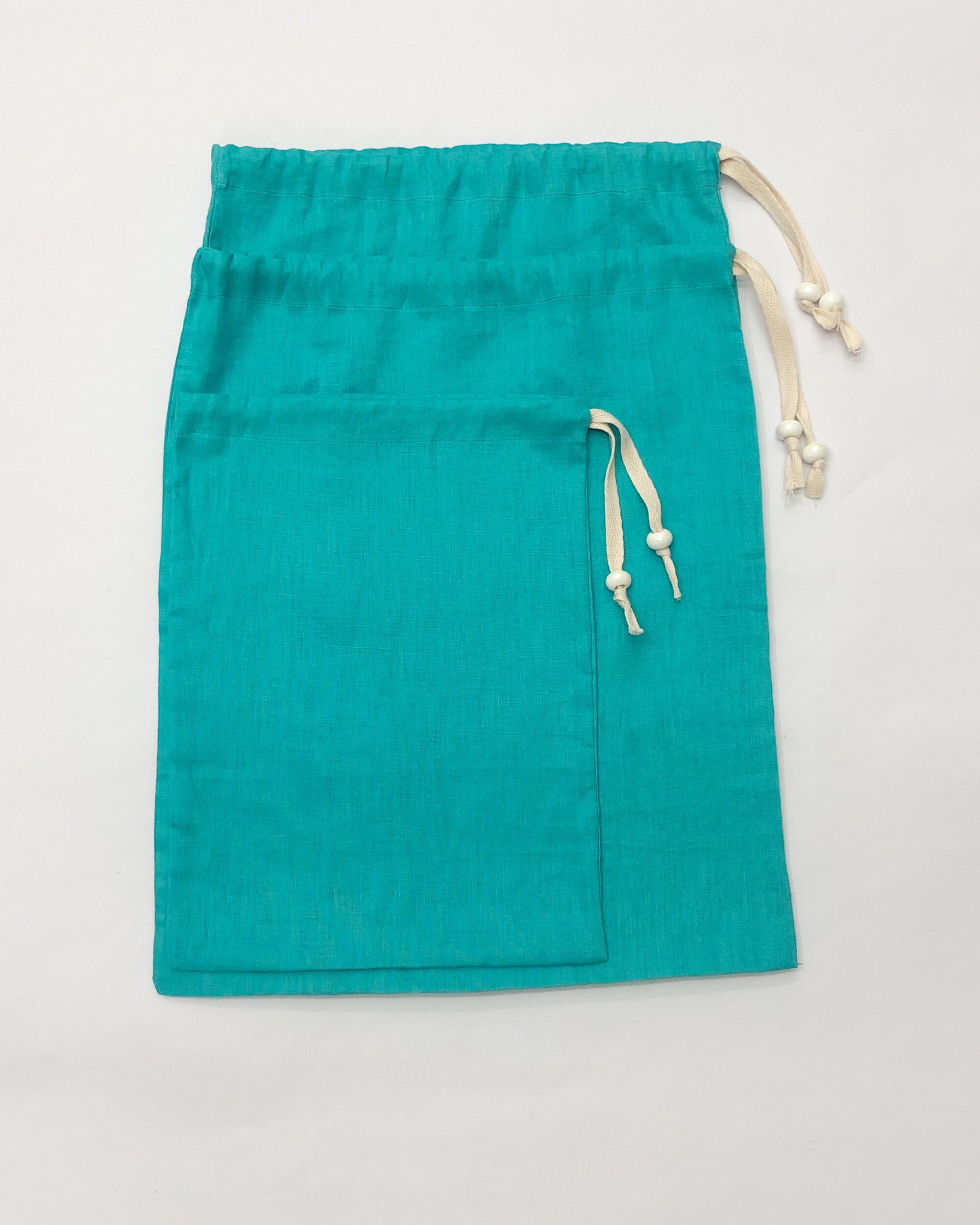 Linen drawstring bag linen bread bag zero waste reusable Etsy