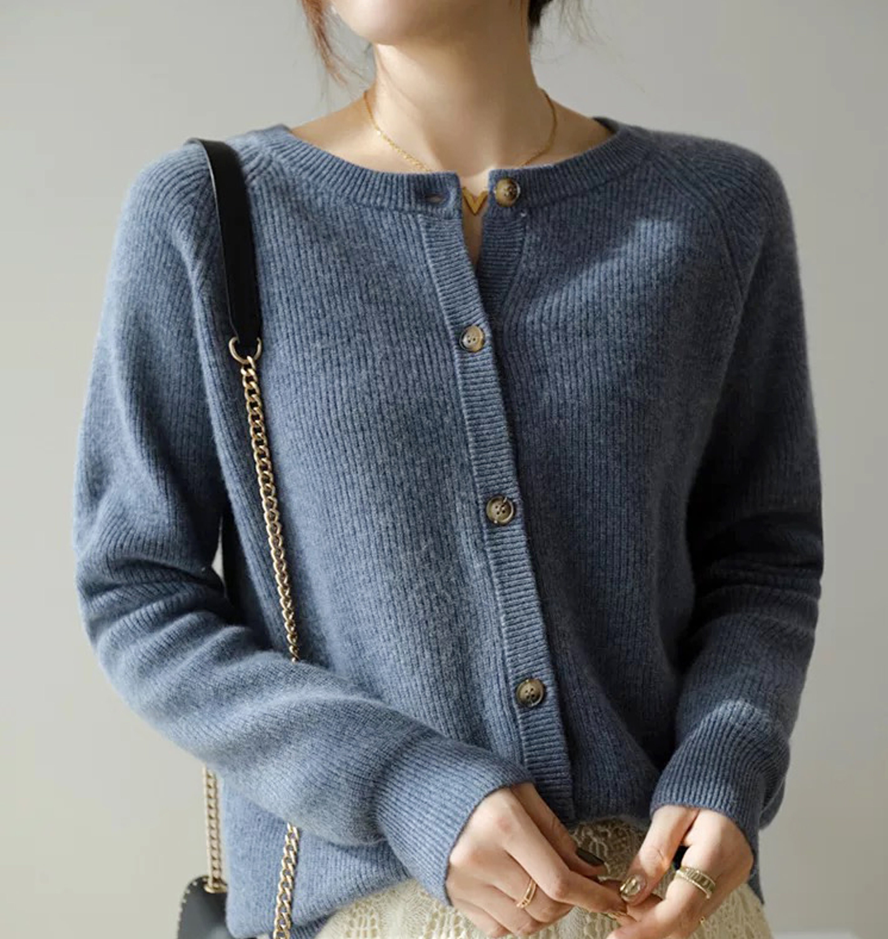 Wool Cardigan Women Chunky Knitted Wool Sweater Winter Wool - Etsy