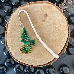 Green Dragon Bookmark – Personalized Handmade Jewelry, Spiritual Women&#39;s Gift Idea, Fairy Reading Talisman