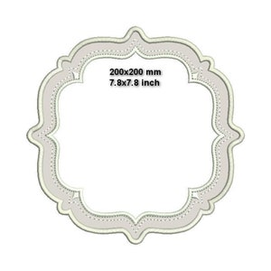 1 size, In-the-Hoop Machine Embroidery Design, Mug Rug Cup Figured Frame Hot Mat, Coaster for cup, Kitchen decor, File Instant Download