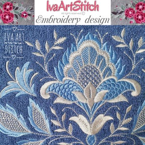 Maskinbroderi Design folkblommor Ukrainskt broderimönster nedladdning Folk digitalt broderi