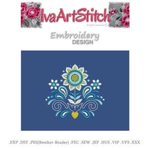 Folk embroidery design Ukrainian style Flower pattern File Instant Download