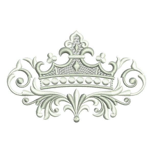 Machine Embroidery Design, Small Beautiful Royal Victorian Crown, 2 sizes, File Instant Download