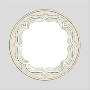 1 size, In-the-Hoop Machine Embroidery Design, Mug Rug Cup Circle Frame Hot Mat, Coaster cup, Kitchen decor, File Instant Download