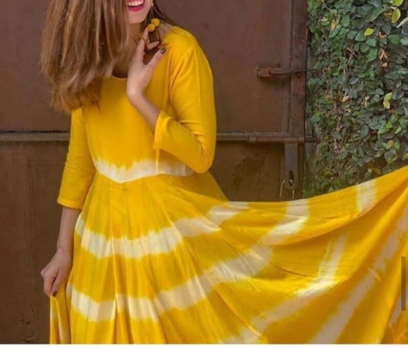 Indian Pakistani Tie Die Dress Anarkali Gown Lehenga Choli Etsy