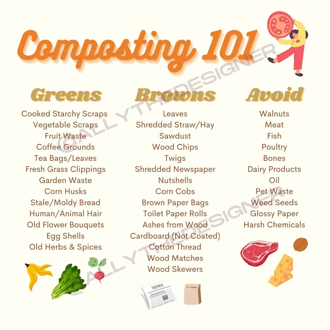 Composting 101, How To, Greens & Browns DIGITAL DOWNLOAD ONLY
