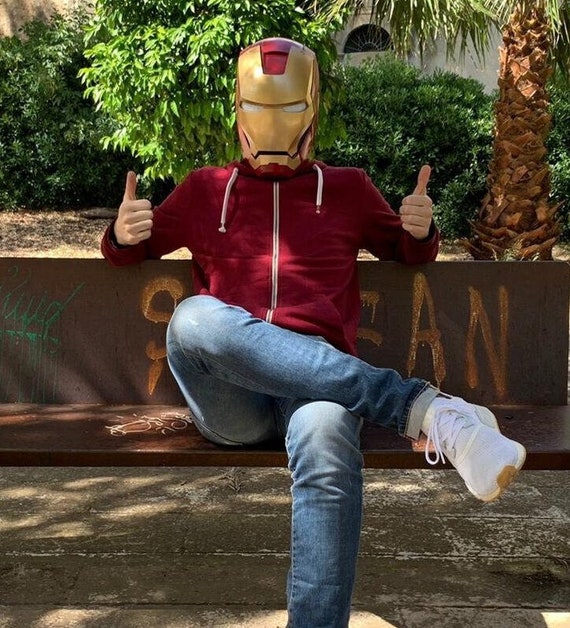 iron man costume cosplay helmet Mask with Adjustable Strap for Kids ABS plastic Size My battledamaged mk3 cosplay. (Yes,