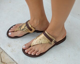 python sandals flat