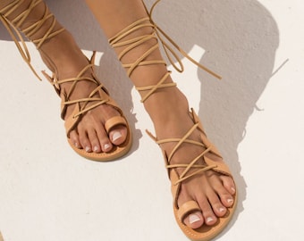 Gladiator sandals, Sandals, Leather sandals, Greek sandals, Lace up sandals, Kionas,AMPHITRITE,