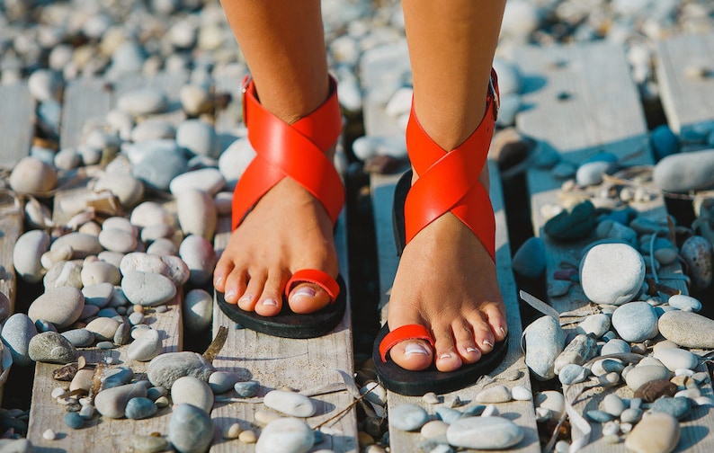 Greek leather sandals, Ankle strap sandals, Sandals Greece, Handmade shoes, Summer sandals, DIONE, image 3