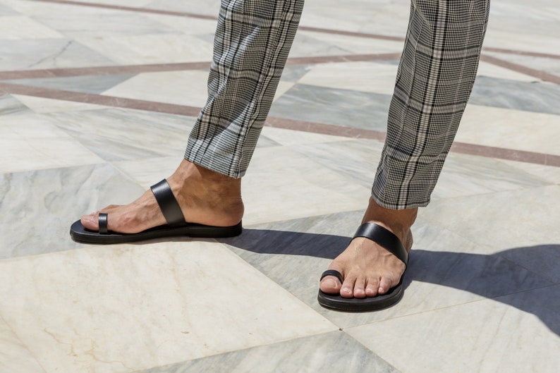 Men Leather Sandals Greek Sandals Roman Men Sandals Mens Etsy