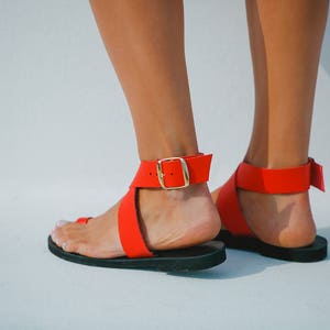 Greek leather sandals, Ankle strap sandals, Sandals Greece, Handmade shoes, Summer sandals, DIONE, image 2