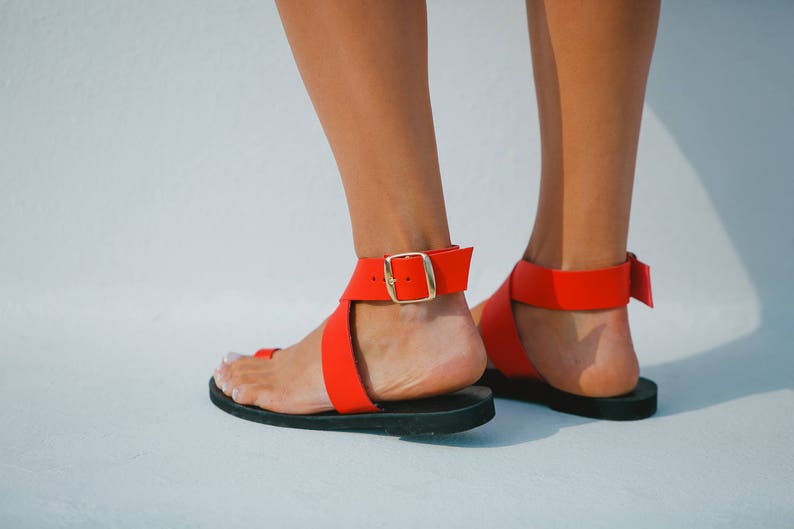 Greek leather sandals, Ankle strap sandals, Sandals Greece, Handmade shoes, Summer sandals, DIONE, image 2