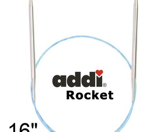16 inch (40 cm) Addi Turbo Rockets circular knitting needles - Available Size 0-13