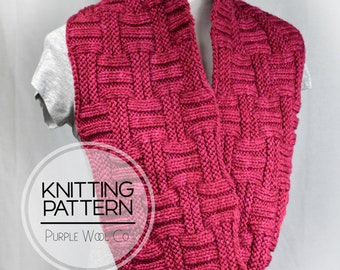 NORTHERN TRAIL Cowl Knitting Pattern | PDF Cowl Knitting Pattern | Bulky weight yarn | Bulky Scarf Pattern | Hand Knit | Knitting Pattern