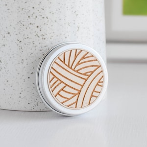 Knitting Tin Storage Container - Yarn Ball - Stitch Marker Holder, Storage Tin, Knitting Storage
