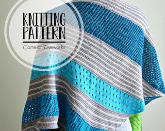 LUCKY 7 Shawl Knitting Pattern | PDF Triangle Shawl Knitting Pattern | Fingering weight yarn | Lace Shawl Pattern | Knitting Pattern