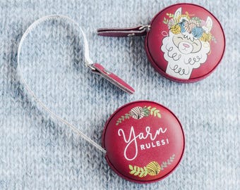 Faux Leather Measuring Tape - Llama - Measuring Tape Faux Leather Cover, Portable Measuring Tape, Sewing, Knitting, Crochet, Gift for Her