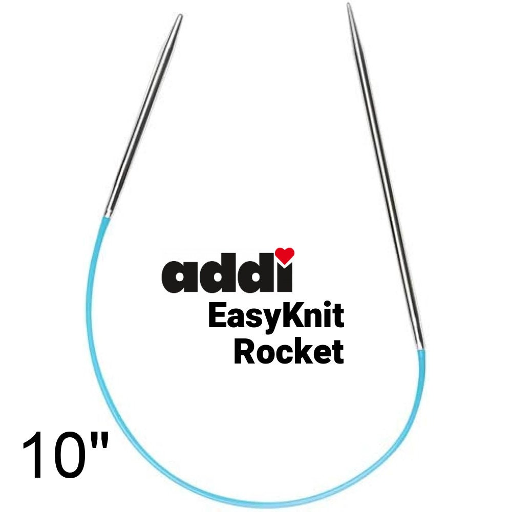 10 inch (25 cm) Addi EasyKnit Rocket circular knitting needles - Available Size 0-8