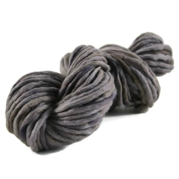 super bulky weight yarn Merino yarn dark gray 100/% Merino Gunmetal wool yarn bulky single ply merino single ply Bulky Yarn gray