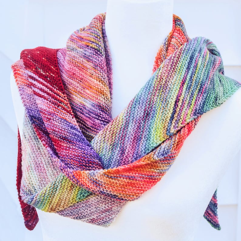 FIRESIDE FADE Scarf Knitting Pattern | PDF Scarf Knitting Pattern ...