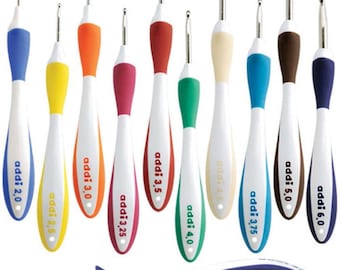 addi Swing Crochet Hook, addiSwing ergonomic Hooks, Sizes 2mm - 8mm