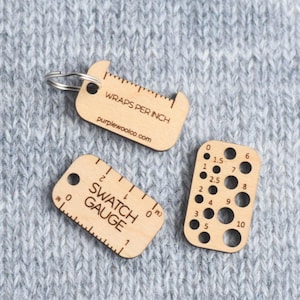 Add-on for Stitch Fix Emergency Mini Crochet Hooks, Wraps per Inch Gauge, Needle Gauge