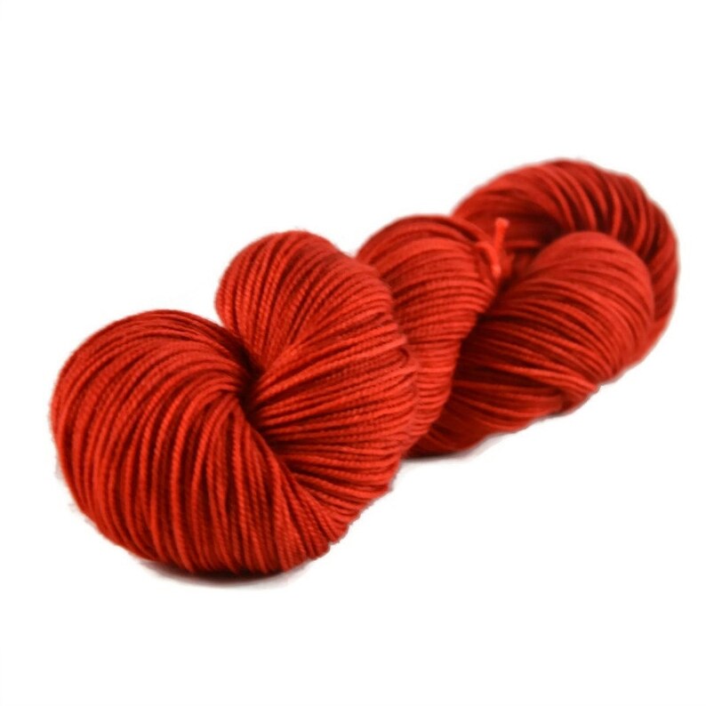 Tomato sport weight yarn merino sport Merino yarn red 100 Superwash