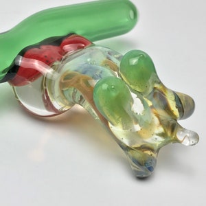 One of a Kind Naked lady handblown glass chillum, smoking pipe, pipe image 9