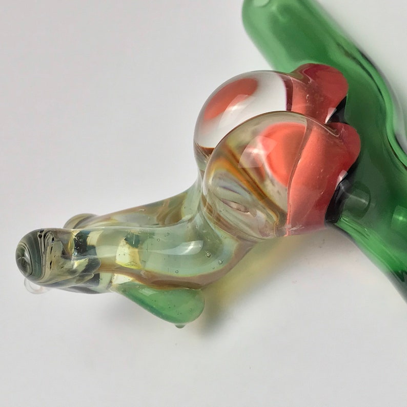 One of a Kind Naked lady handblown glass chillum, smoking pipe, pipe image 8
