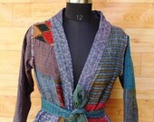Women 39 s Kantha Jacket,Unique Reversible, Boho Wear, Kantha Coat, Handmade, Vintage Coat, Hand Quilted Jacket, Festival Fashion,Medium GJ134