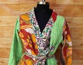 Women 39 s Kantha Jacket,Unique Reversible, Boho Wear, Kantha Coat, Handmade, Vintage Coat, Hand Quilted Jacket, Festival Fashion,Medium GJ129