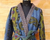 Women 39 s Kantha Jacket,Unique Reversible, Boho Wear, Kantha Coat, Handmade, Vintage Coat, Hand Quilted Jacket, Festival Fashion,Medium GJ139