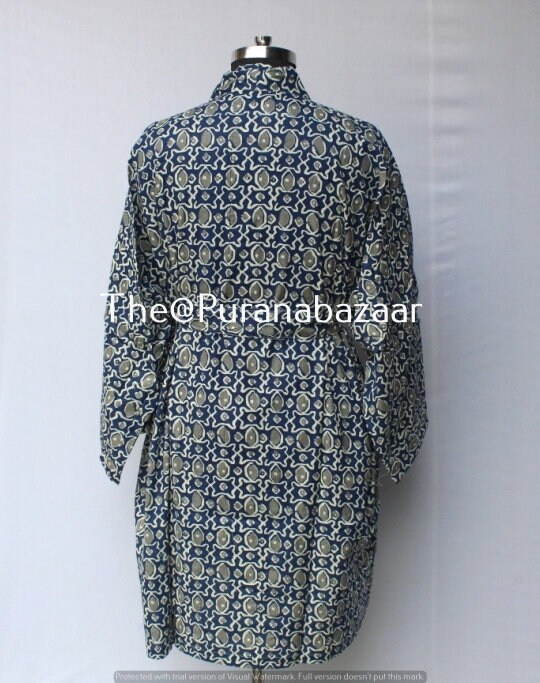 100% Cotton kimono Robes Kimono Boho Bohemian Sleepwear Soft | Etsy