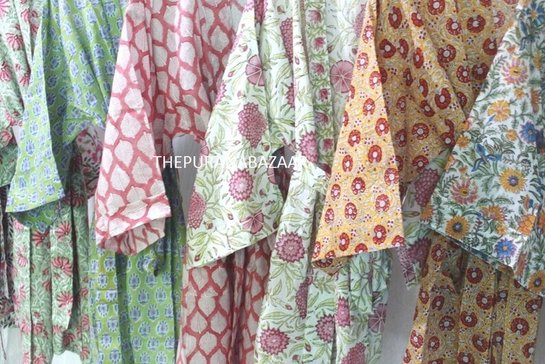 Assorted Lot of 100% Cotton Kimono Block Print Cotton Fabric - Etsy