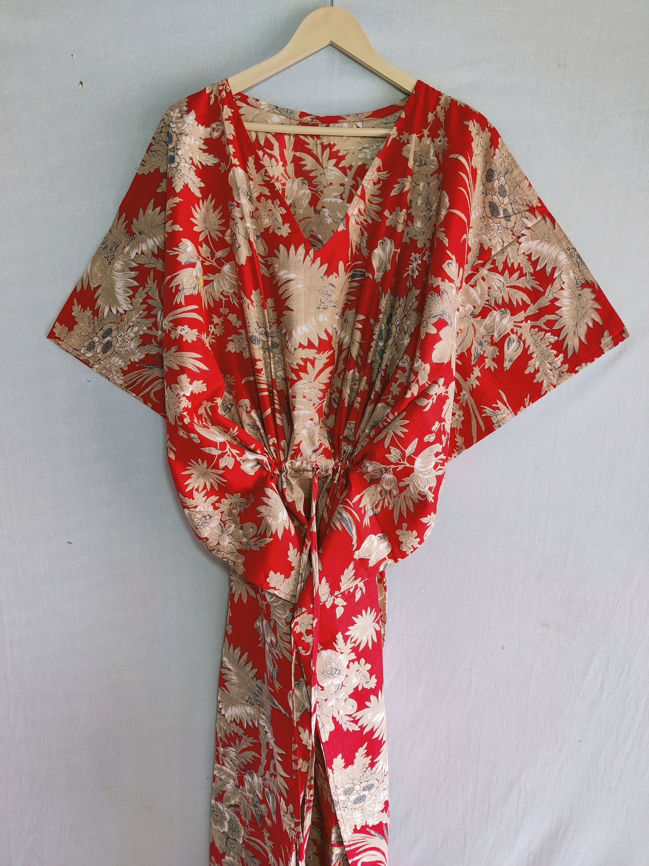 Cotton Kaftan Dress Block Print Kaftan Dress for Etsy